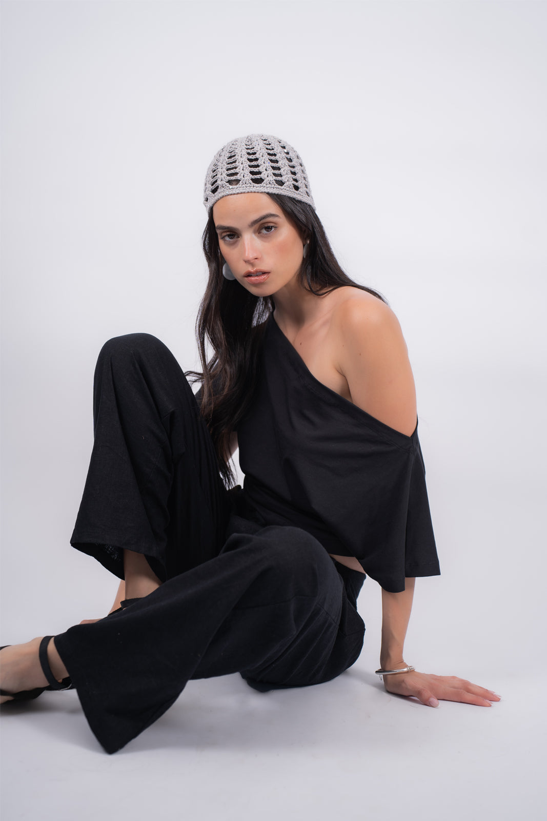 Casquete Brillos Gris & Plateado