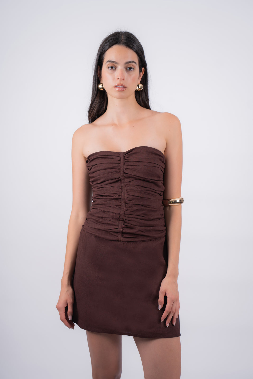 Vestido Liora vino Oscuro