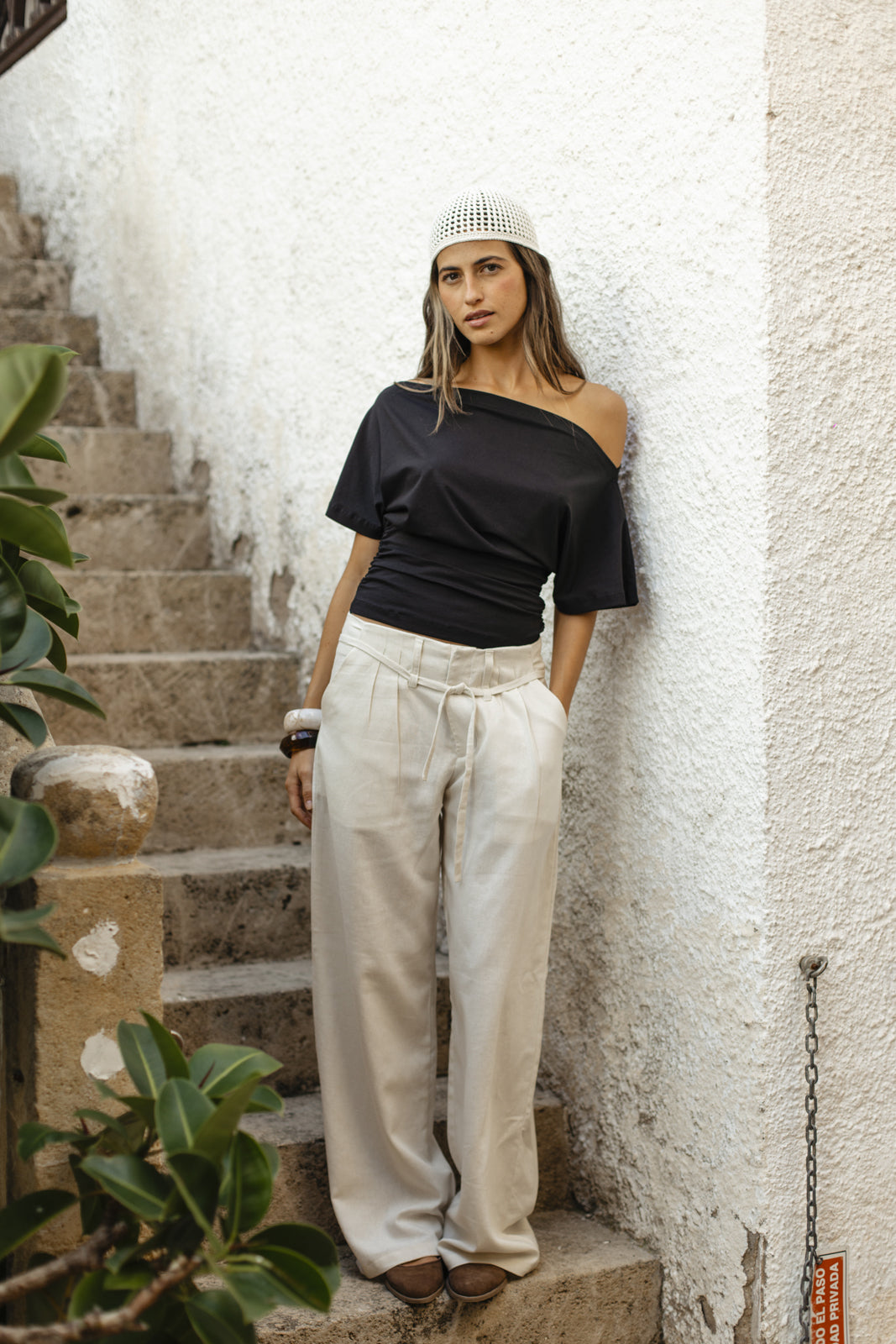 Pantalón Alba Crema