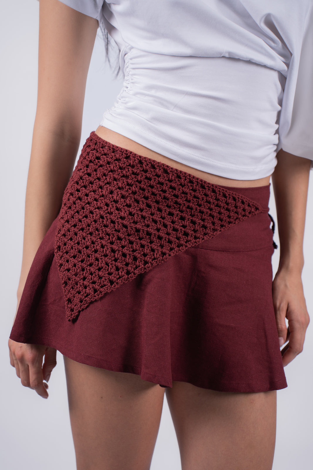 Pañuelo Tejido Burdeo