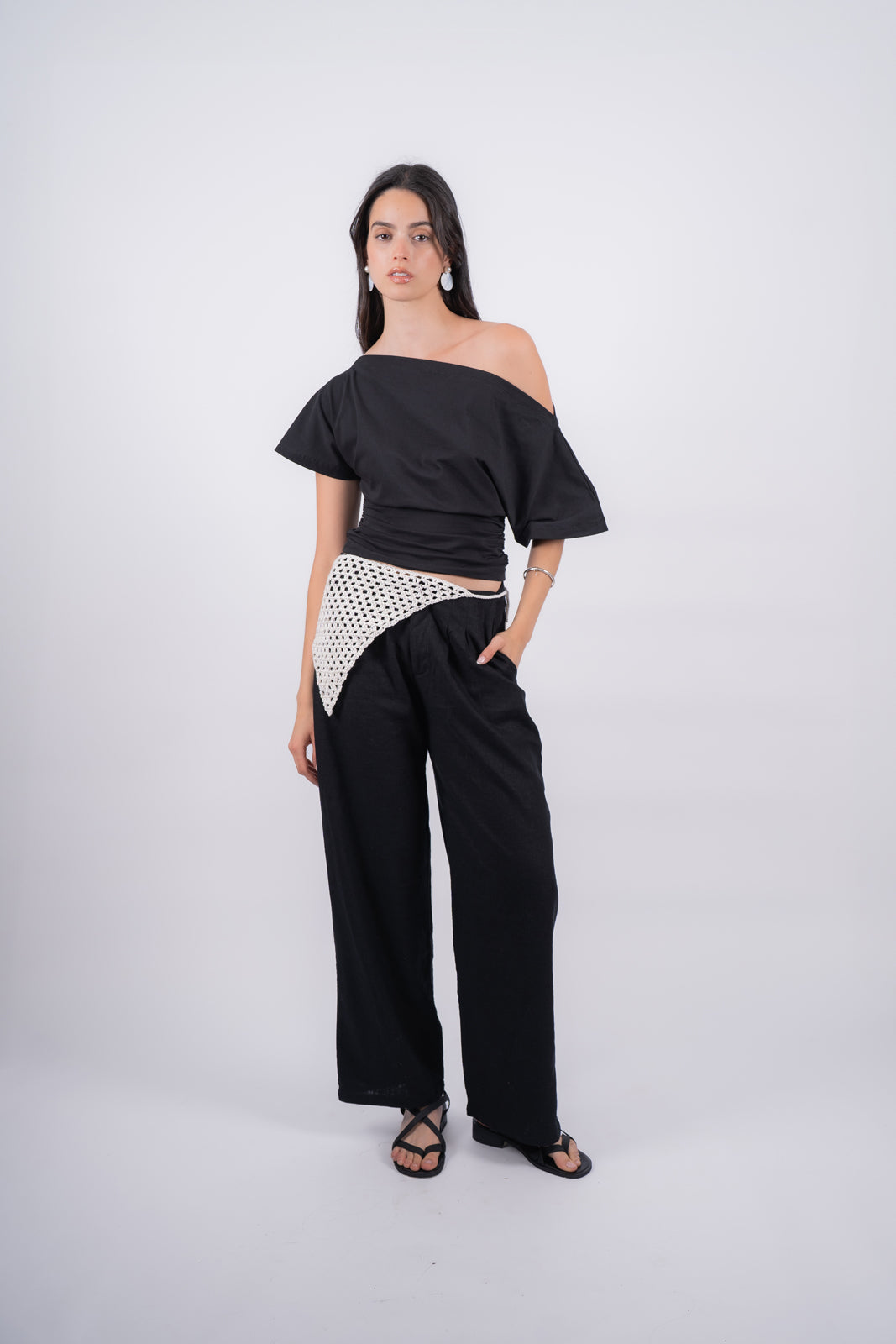 Pañuelo Tejido Crema