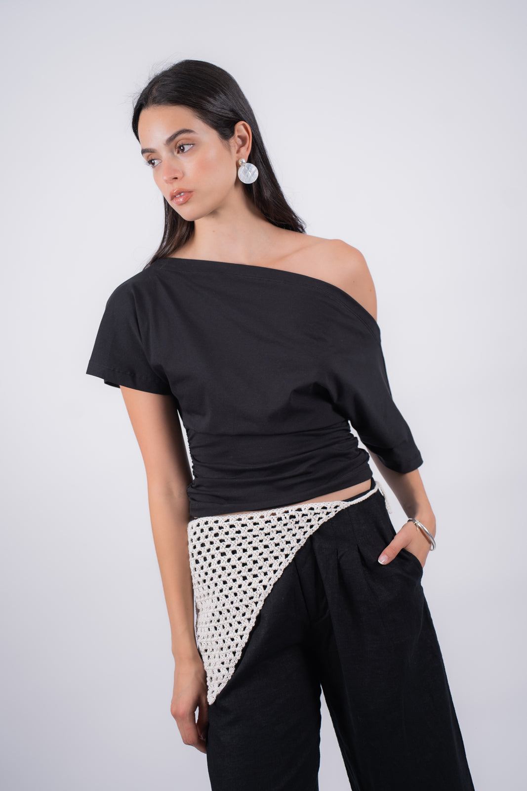 Pañuelo Tejido Crema