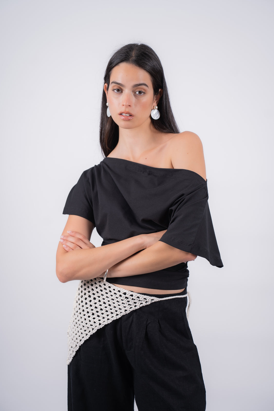 Pañuelo Tejido Crema