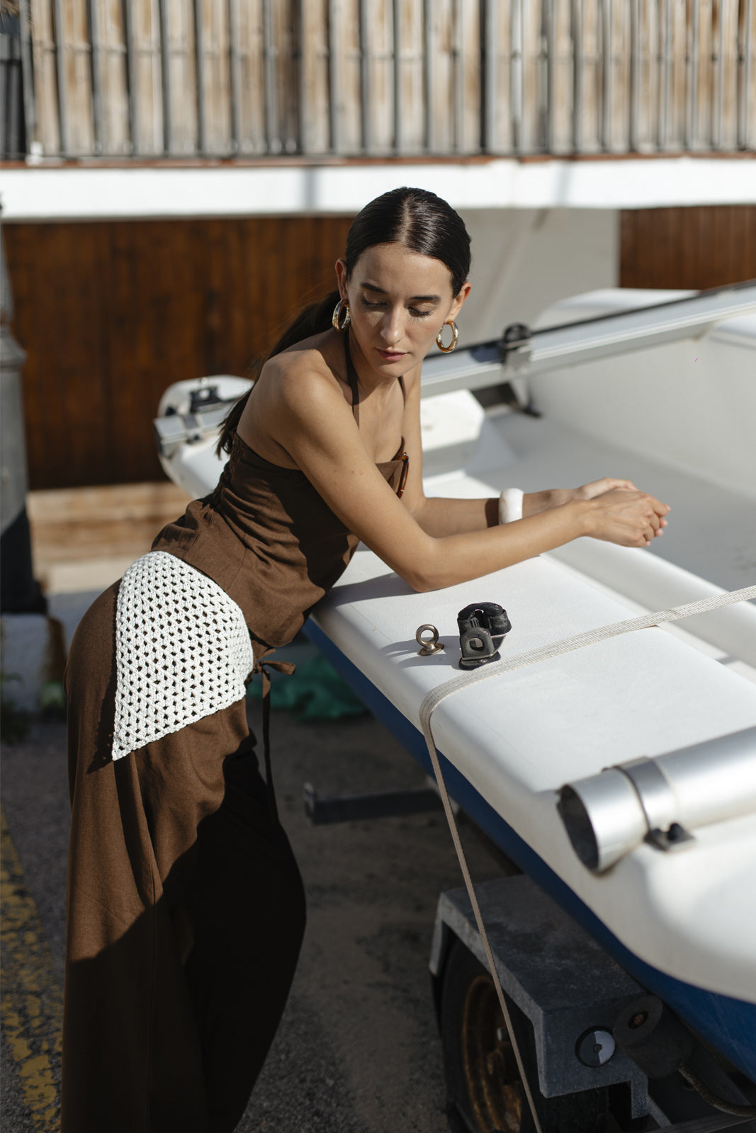 Pañuelo Tejido Crema