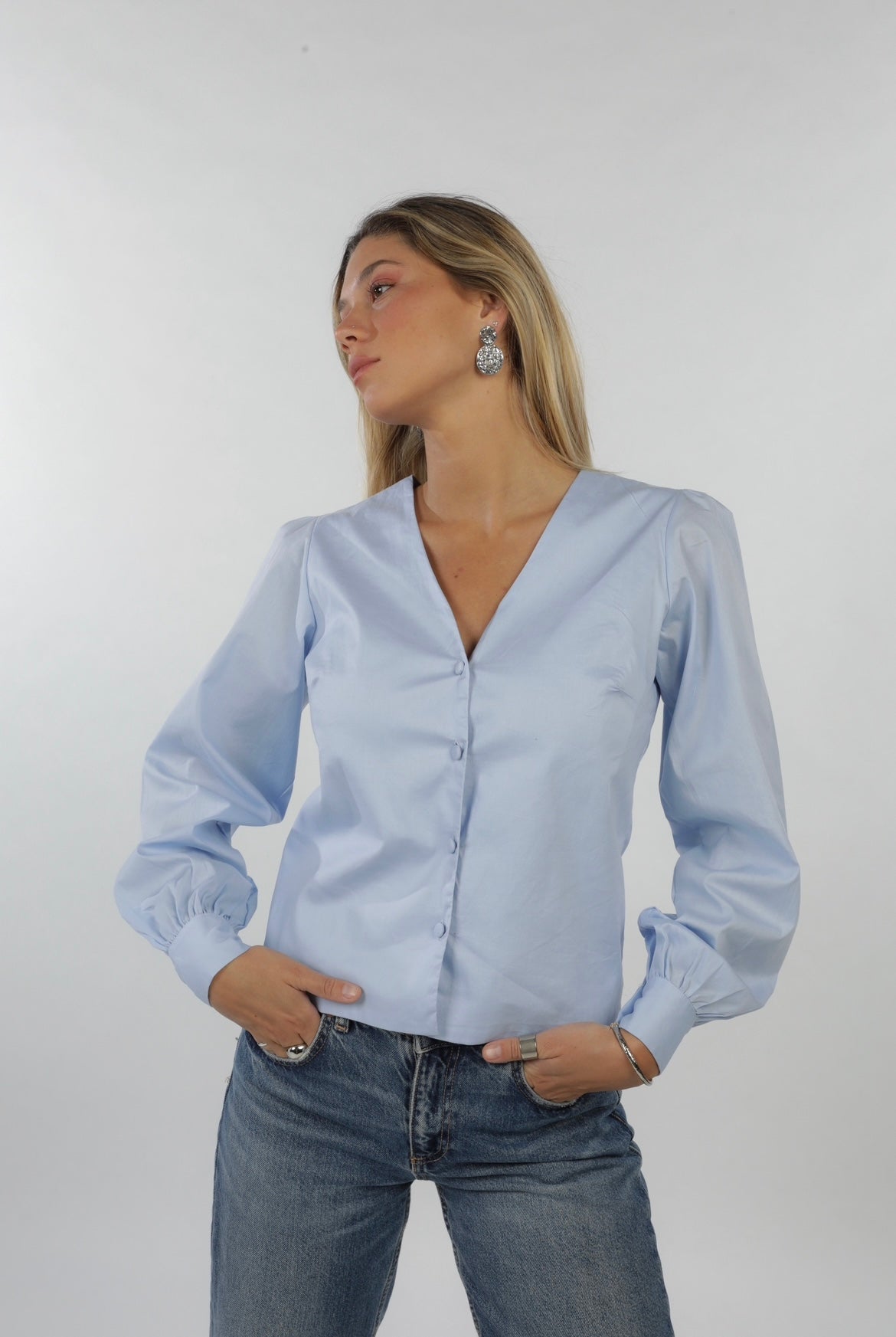 Camisa Chloé Celeste