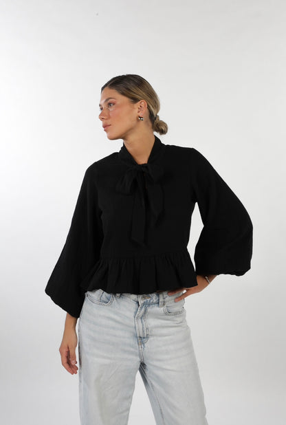 Blusa Ornella negra