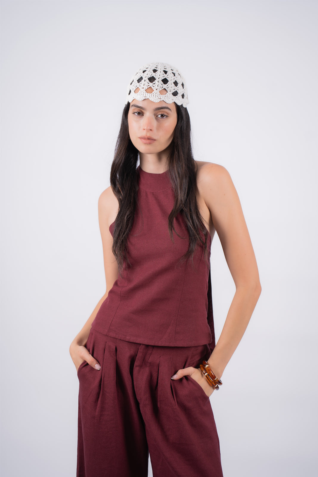 Casquete Romántico Crema