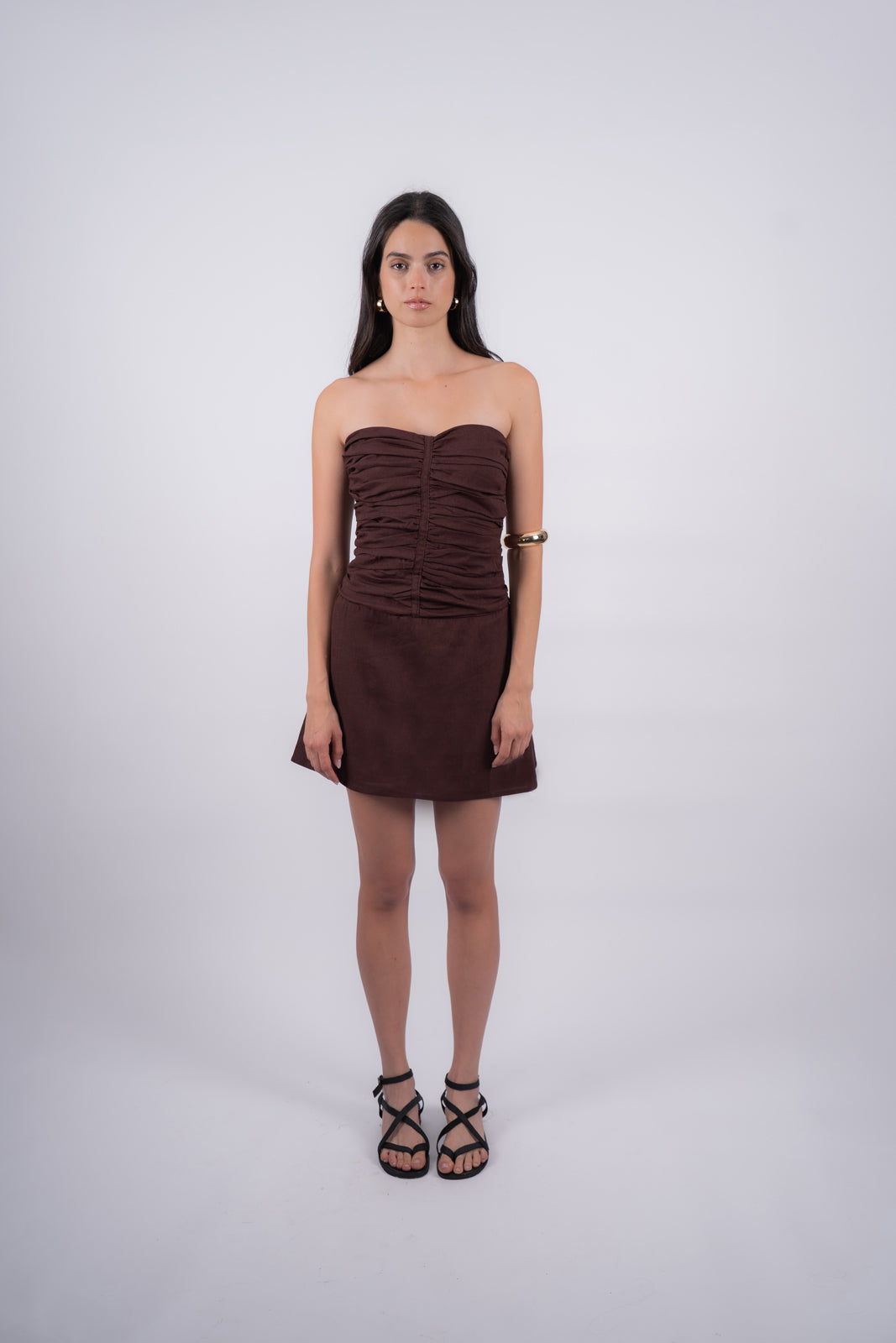 Vestido Liora vino Oscuro