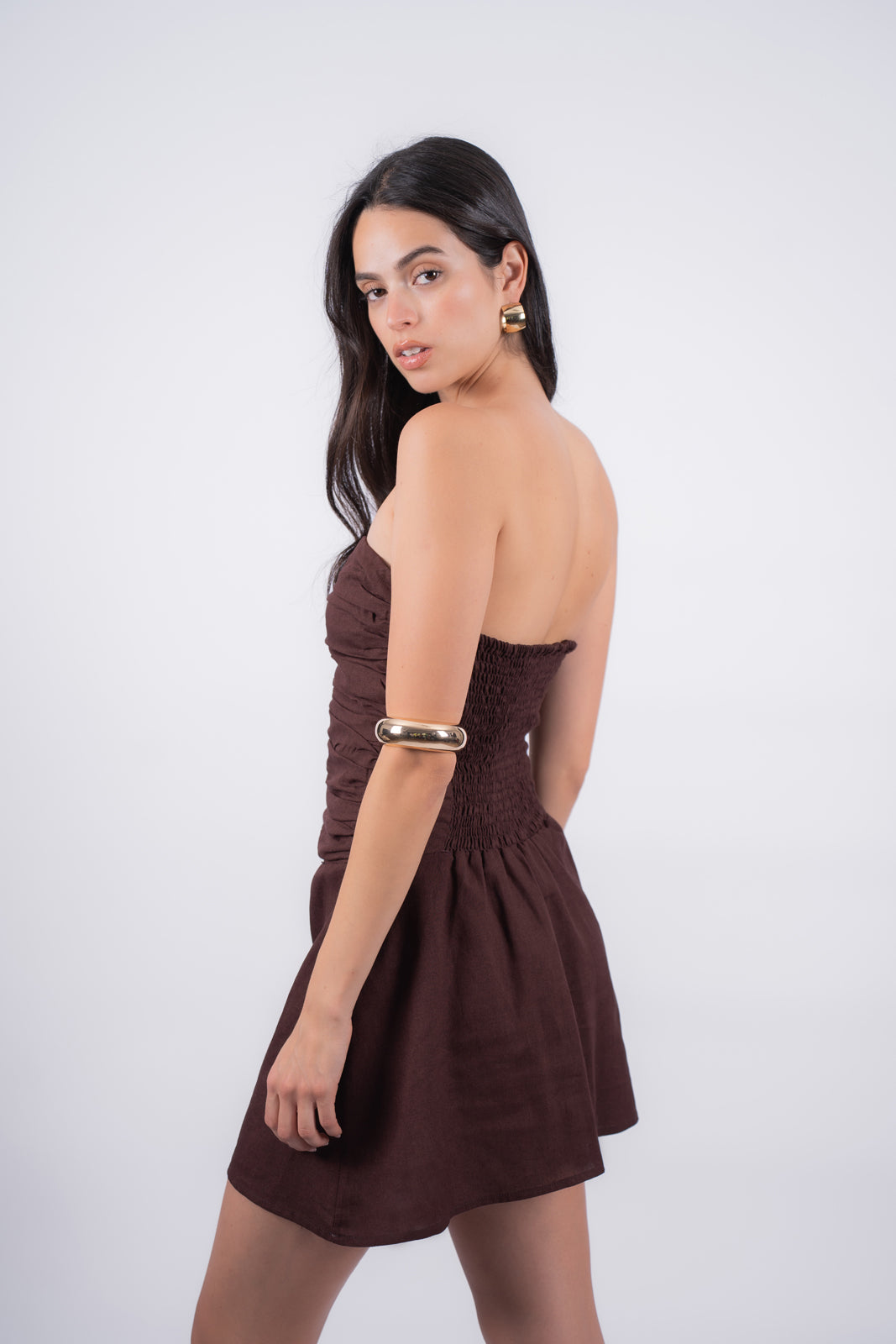 Vestido Liora vino Oscuro