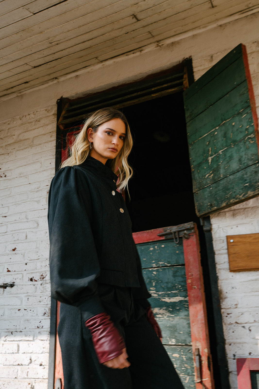 Bomber Forma Negro Jaspeado
