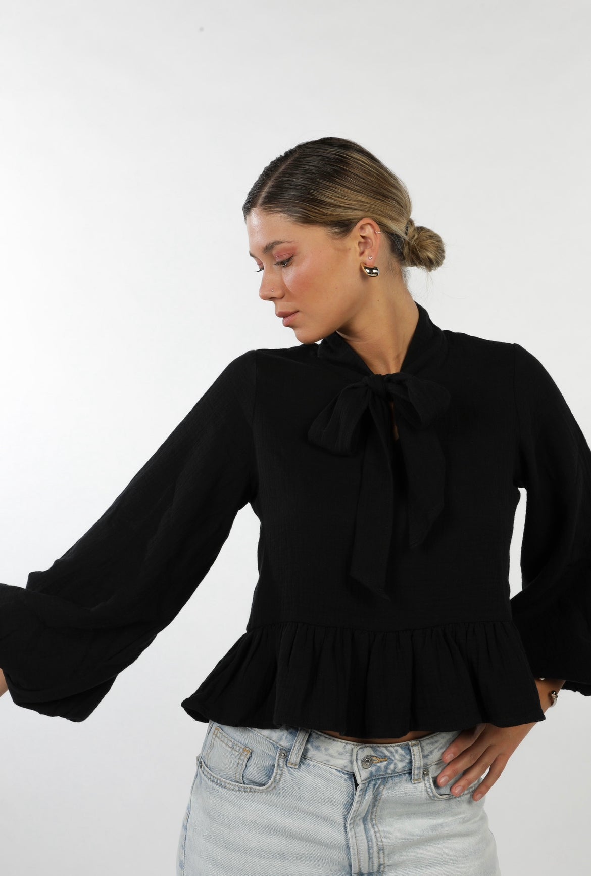 Blusa Ornella negra