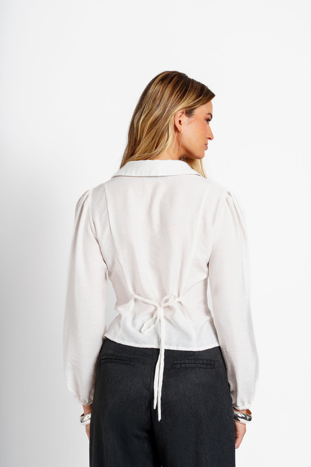 Camisa Pliegue Blanca