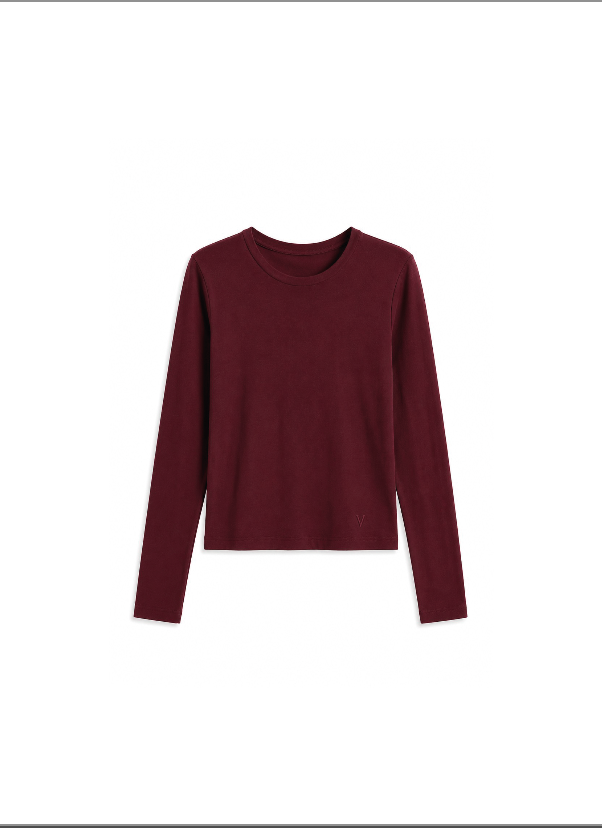Polera Ámbar Burdeo