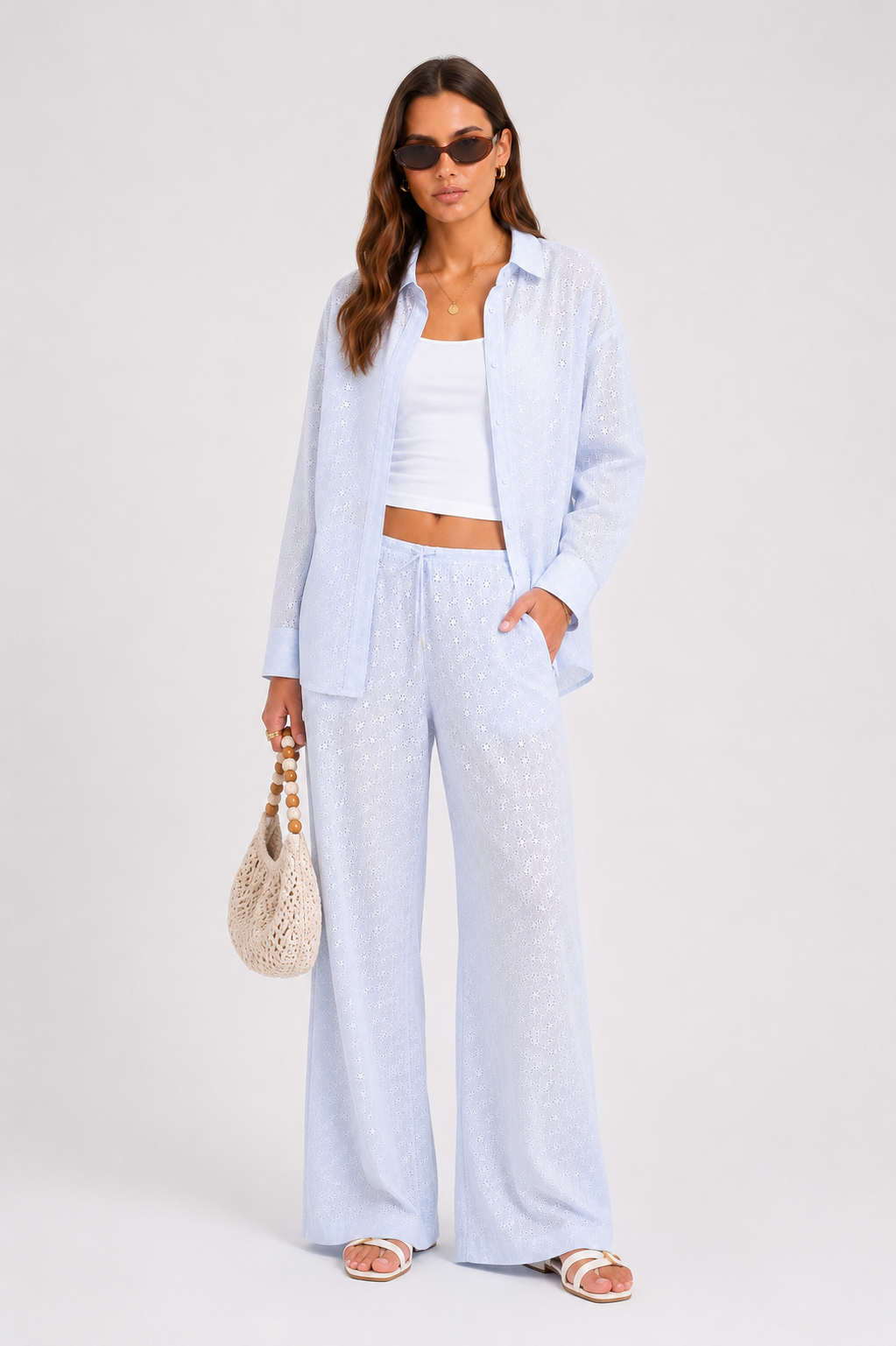 Pantalón Creta Celeste