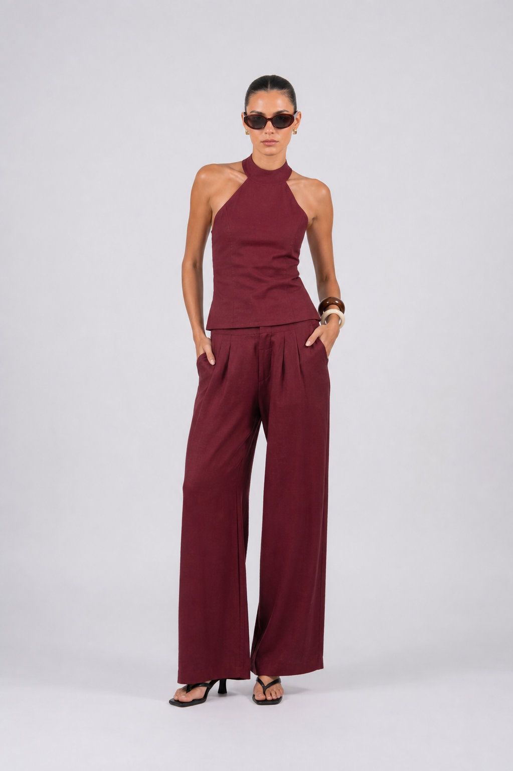 Pantalón Savia Vino