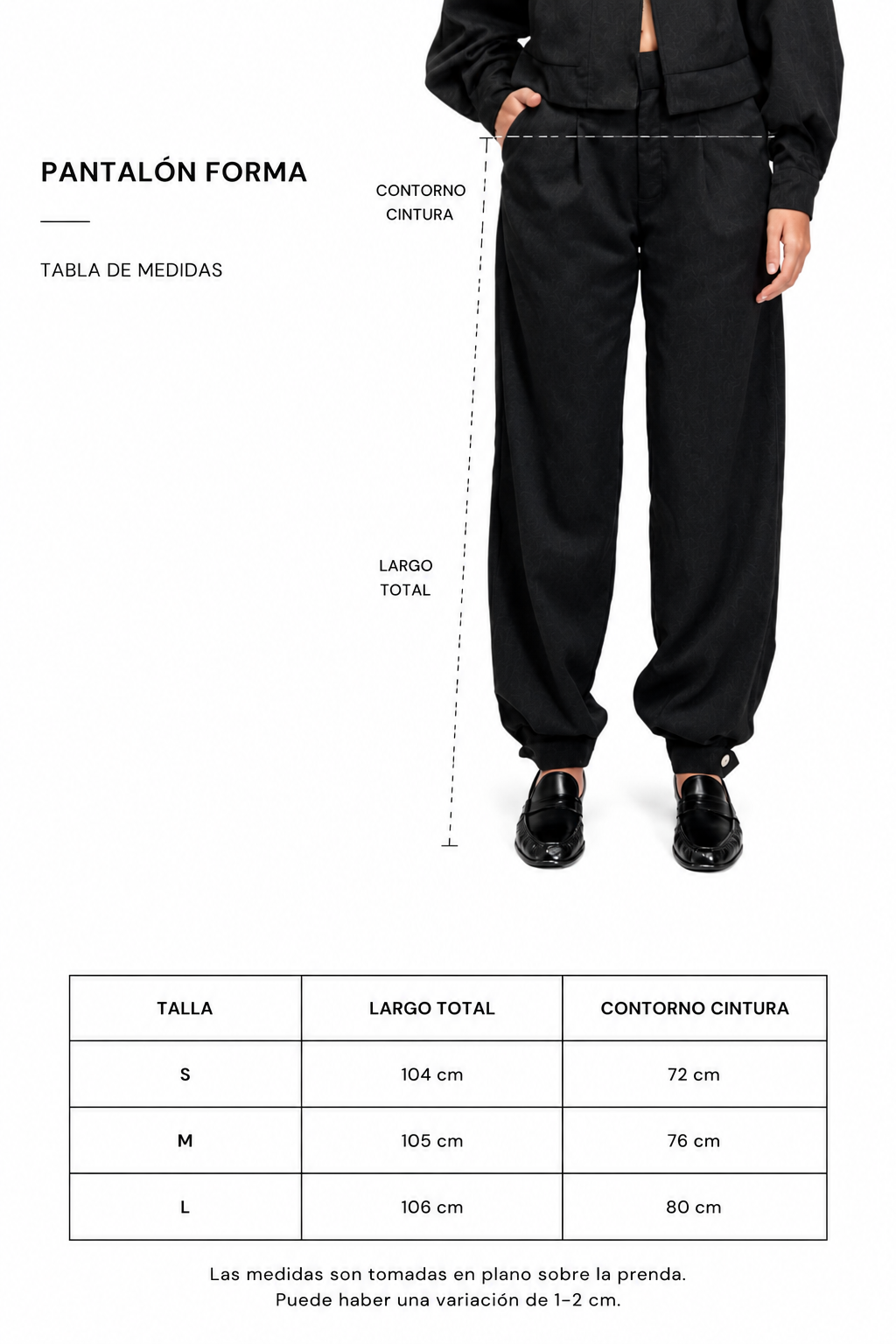 Pantalón Forma Negro Jaspeado