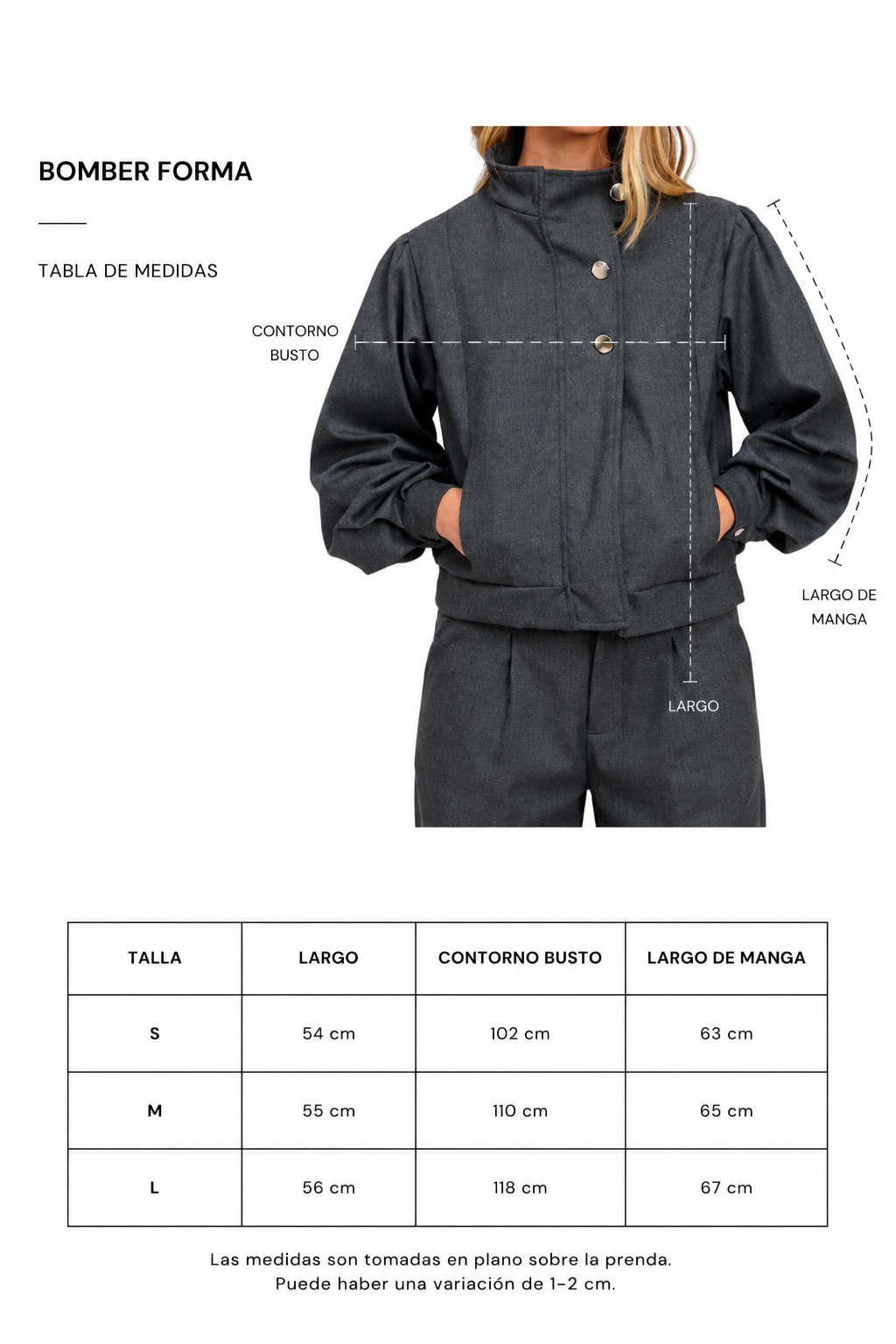 Bomber Forma Gris