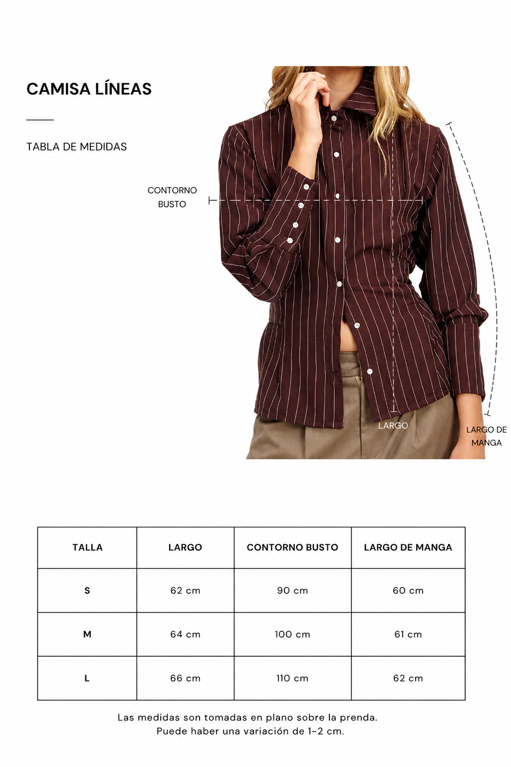 Camisa líneas Chocolate