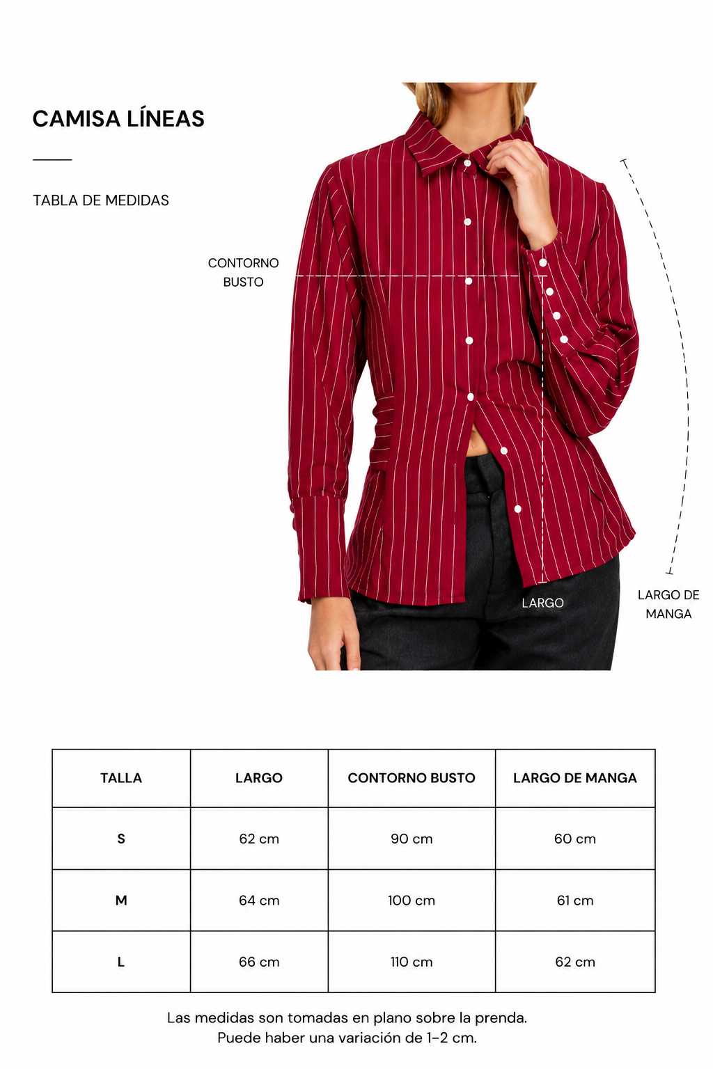 Camisa líneas Vino
