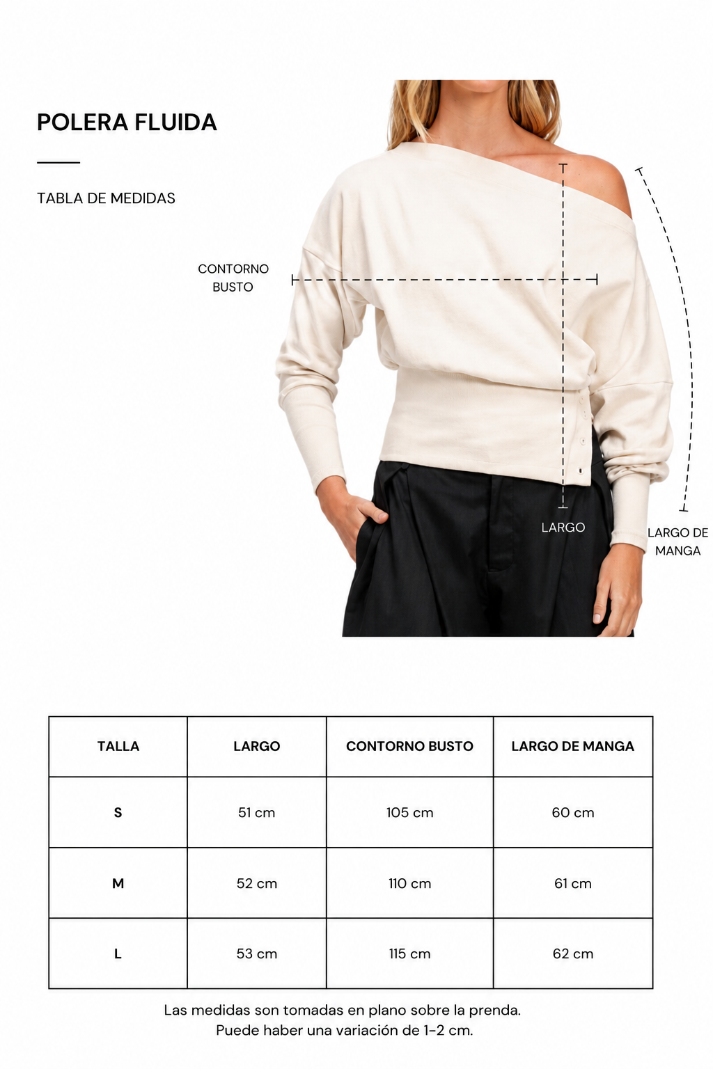 Polera Fluida Crema