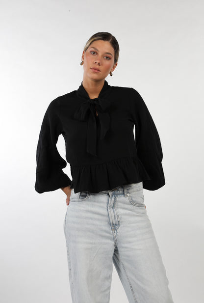 Blusa Ornella negra