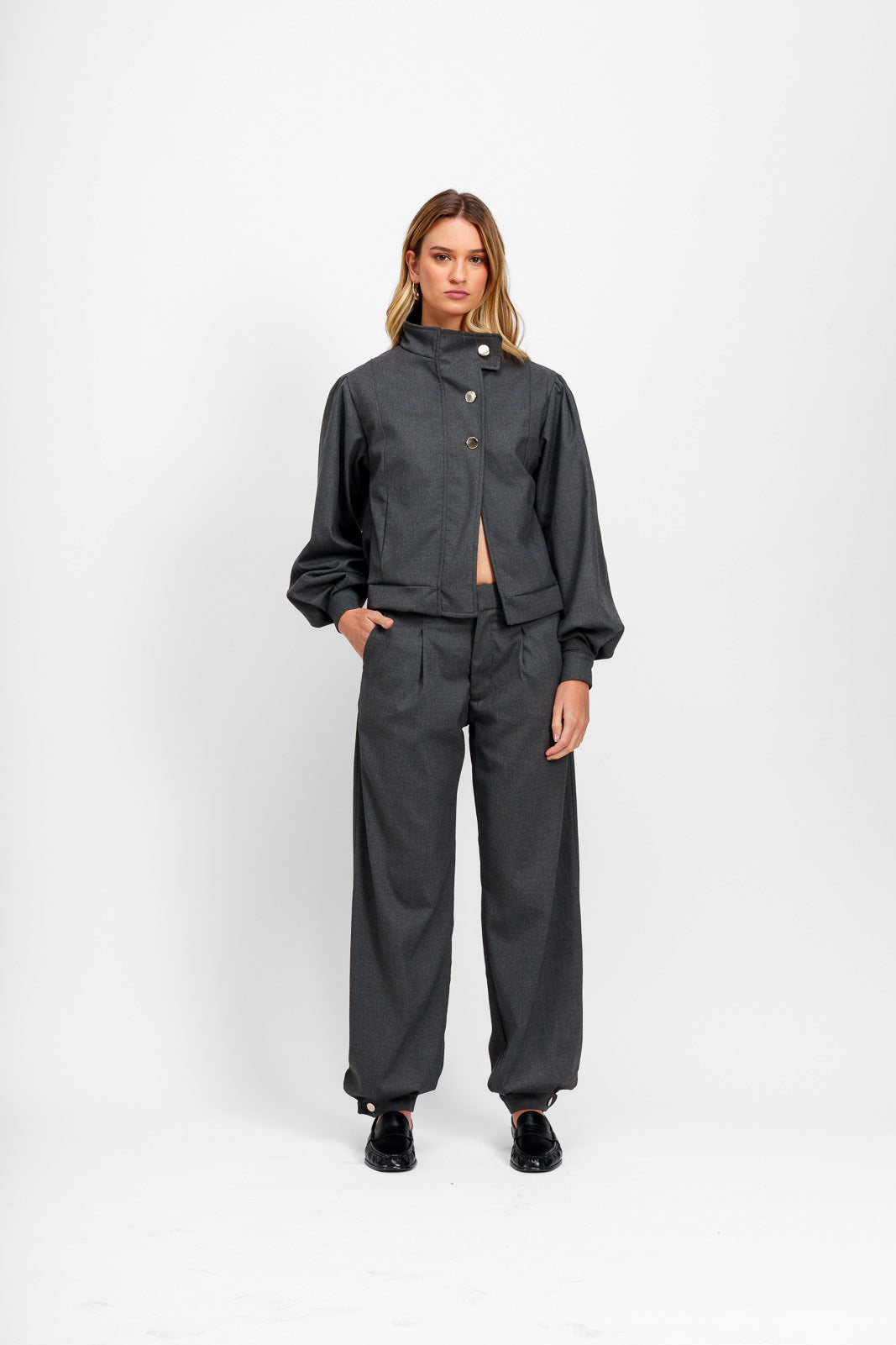 Pantalón Forma Gris