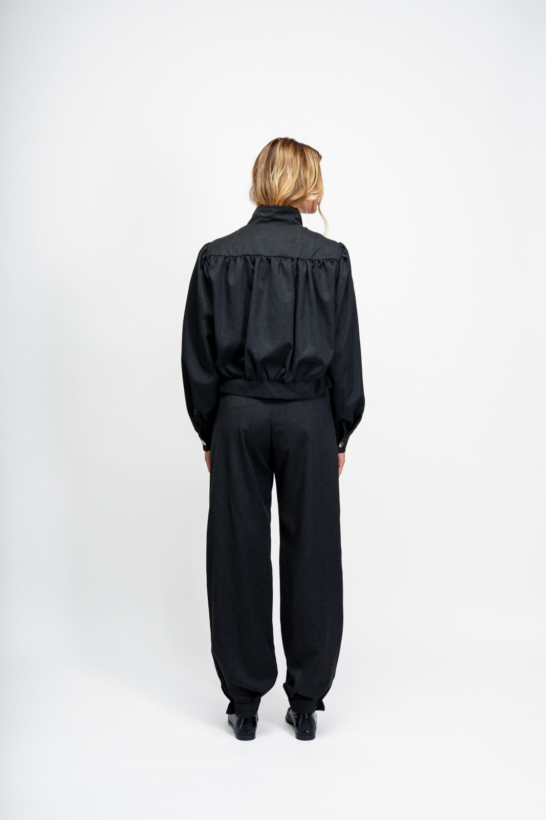 Pantalón Forma Negro Jaspeado