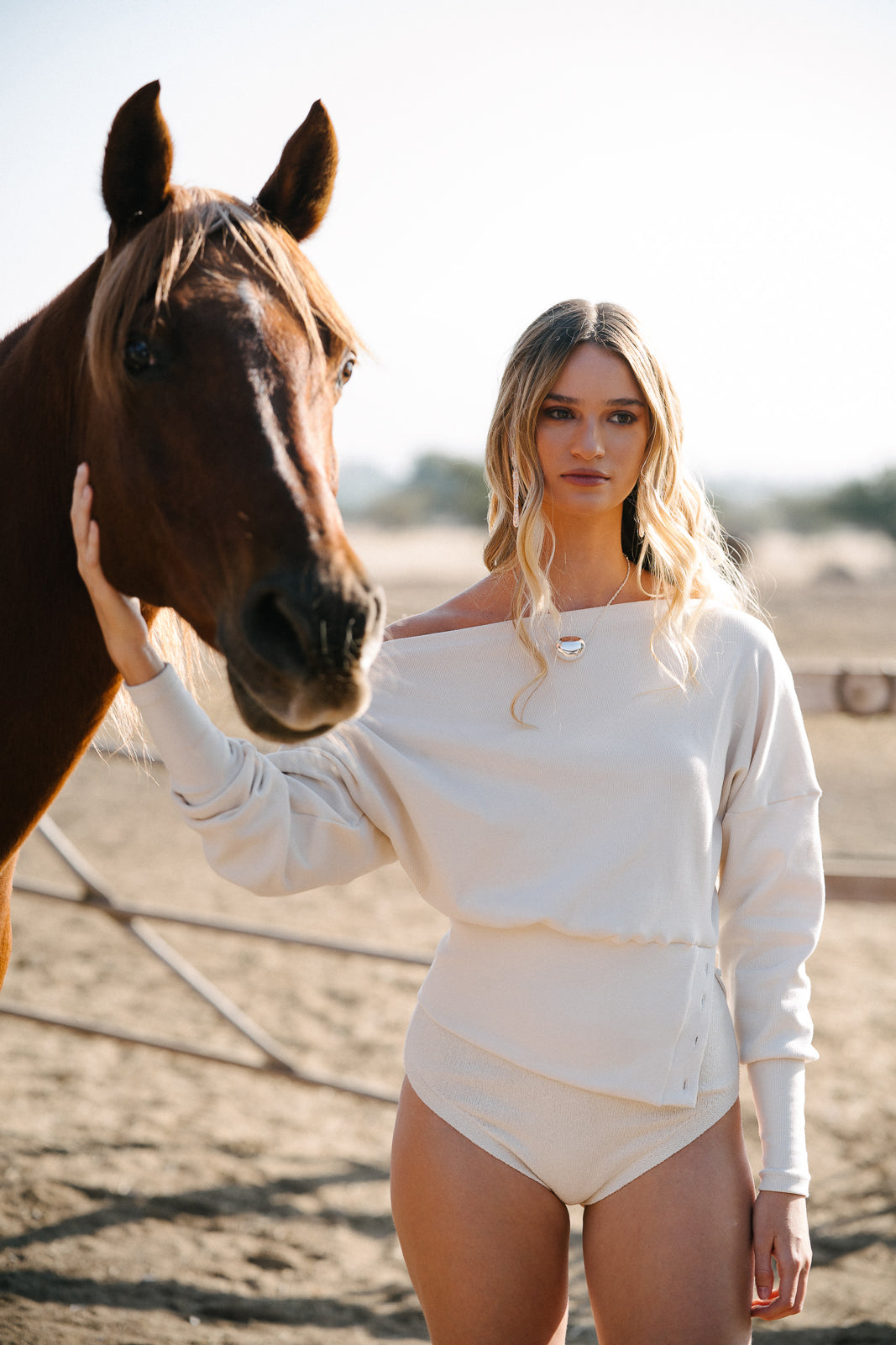 Polera Fluida Crema
