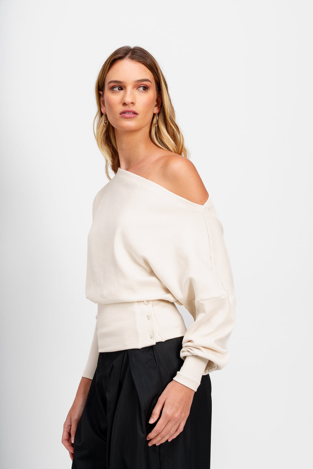 Polera Fluida Crema