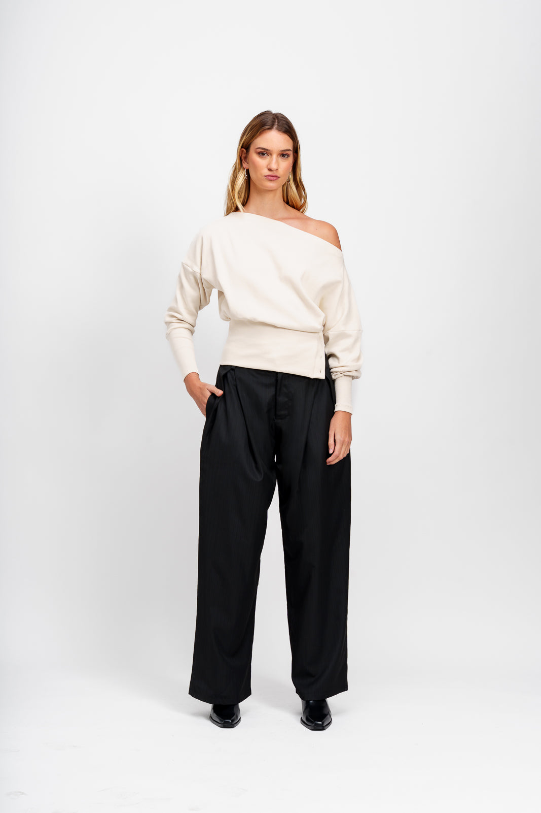 Polera Fluida Crema