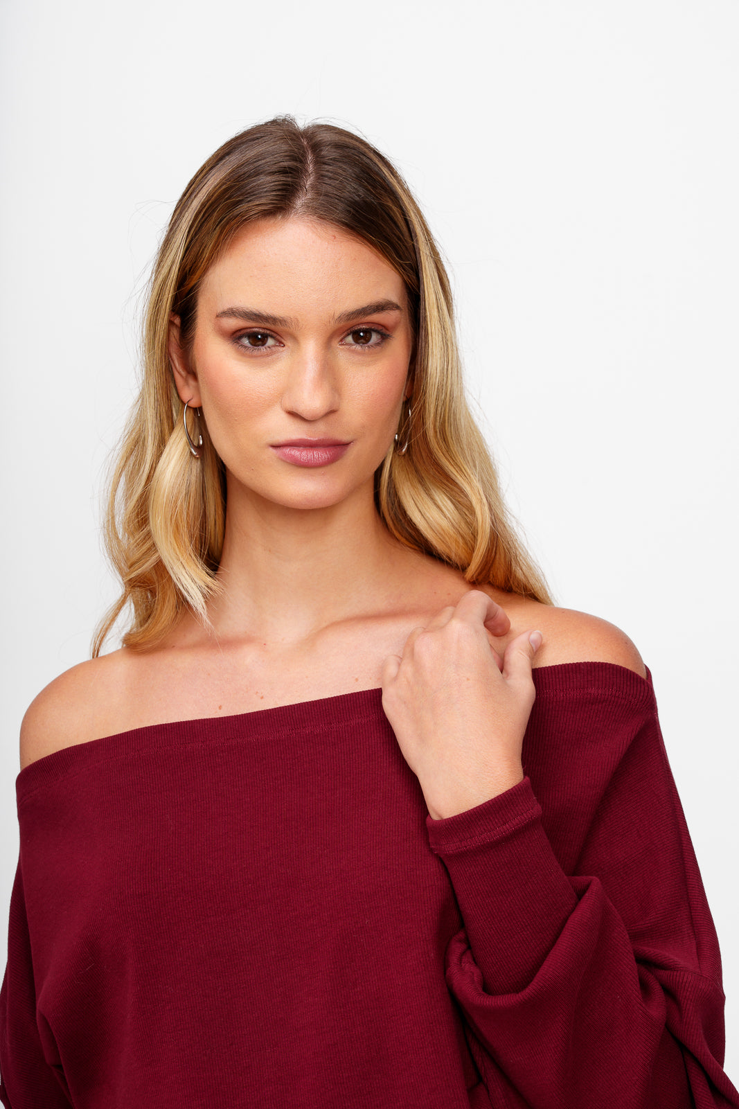 Polera Fluida Vino