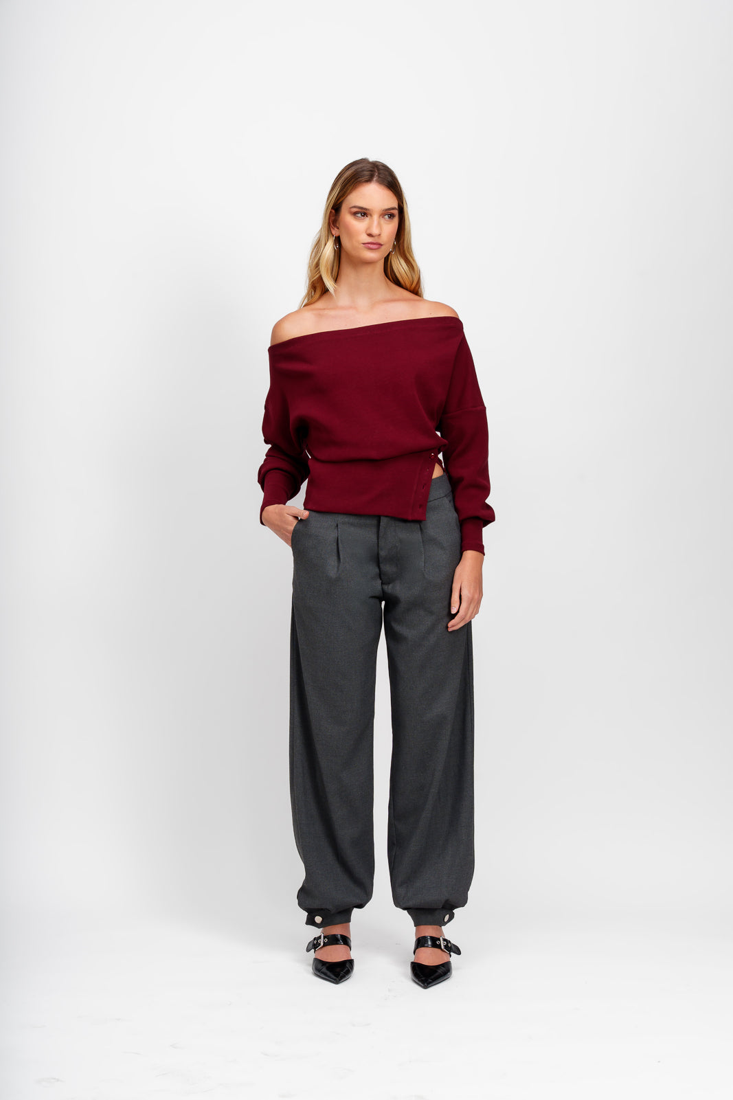 Polera Fluida Vino